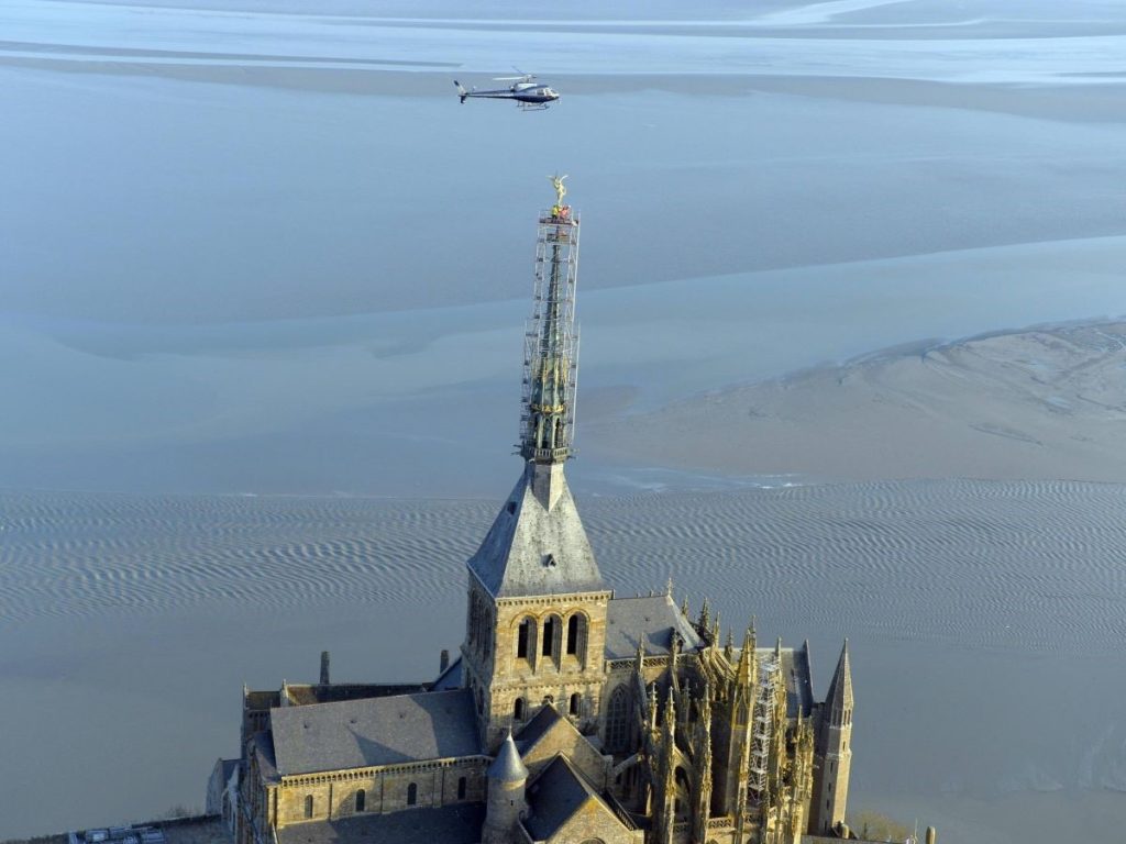 Echafaudage au Mont Saint Michel
