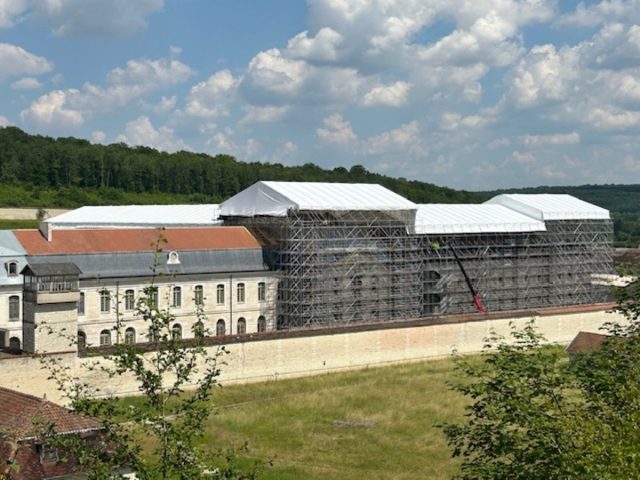 Restauration Abbaye de Clairvaux échafaudages